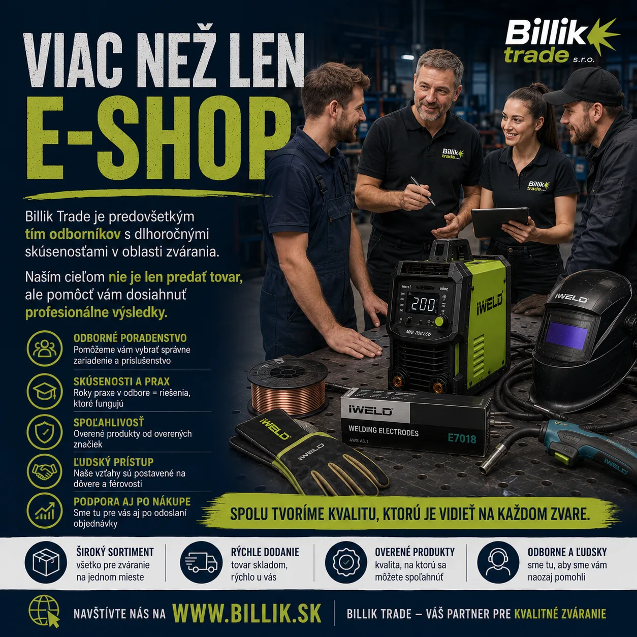 Zváracia technika Billik Trade — zváračky, kukly a príslušenstvo